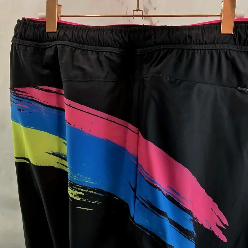 Chubbies Pants Mens Large Black Pink Ultimate Sport Jogger Training Living Retro